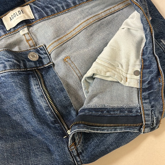 🔥🔥🔥Agolde Straight Leg Blue Jeans Size 30 - Picture 10 of 12